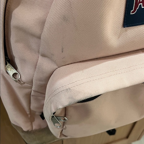 JanSport Light Pink and Tan Backpack - Picture 2 of 3